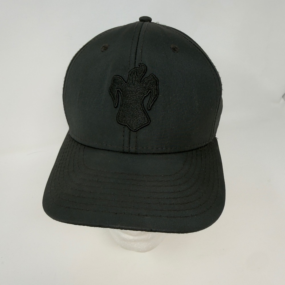 Pumpkin Ridge‎ Ghost Creek Mens Black Embroidered Strapback Baseball Cap Hat